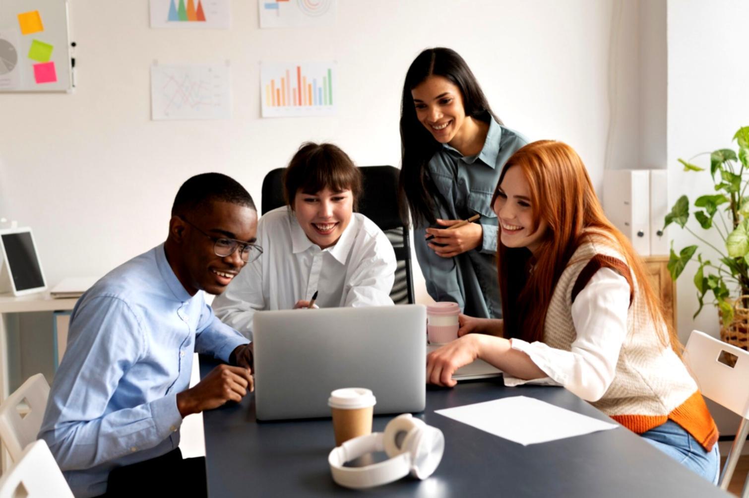 Collaborative learning session with financial documents