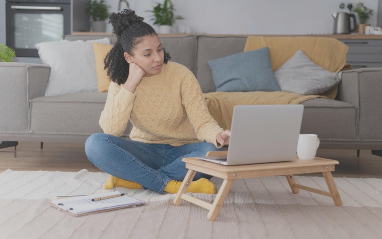 Financial data analysis workspace with charts and reports