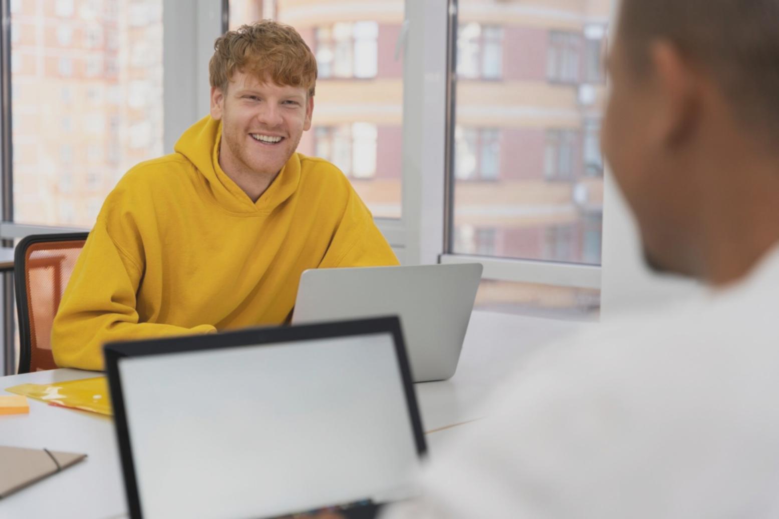 Workshop participants reviewing financial statements
